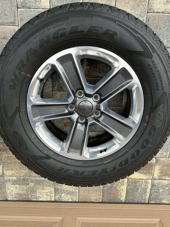 Factory Jeep Wrangler Wheel Goodyear Tire OEM 18 Inch Genuine 6BZ41TRMAA 9221 - Image 4 of 4