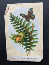Victorian greeting card floral annotated Dr de Lyons ?