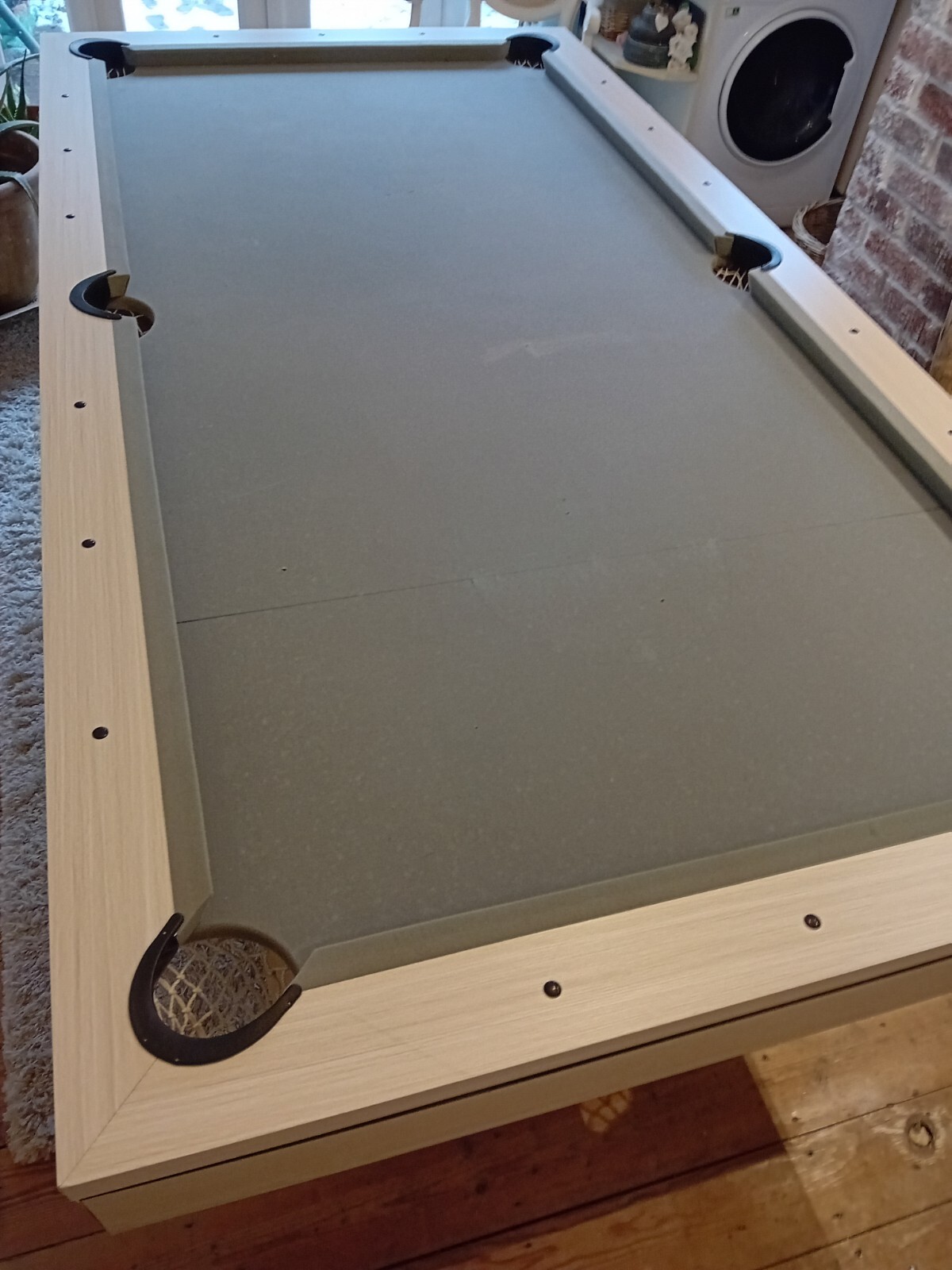Used 7ft Traditional Diner White Slate Pool Dining Table eBay