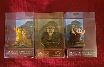 Disney Lion King Simba & Nala Rafiki Timon & Pumbaa Sculpted Figurines - Enesco