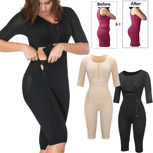 Women's Full Body Shaper Waist Cincher Underbust Corset Slim Bodysuit Shapewears eBay