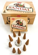 Hem Sandal Incense Cones - For Relaxation - 10-20-30-50-100-120 Free Shipping!