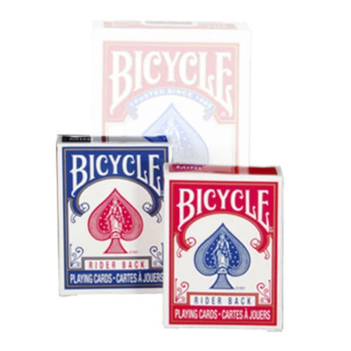 BICYCLE RIDER BACK MINI STANDARD INDEX POKER PLAYING CARDS MAGIC TRICKS RED NEW - Picture 4 of 4