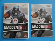 NO GAME- NINTENDO WII MADDEN 07 - CASE MANUAL ONLY -NO GAME DISC