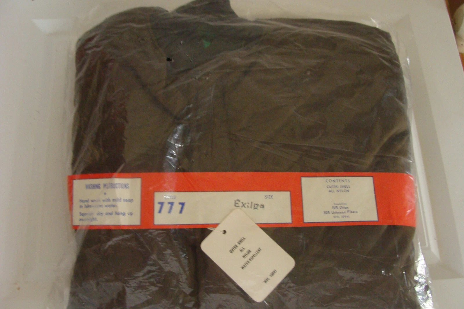 Mens Nylon Quilted Nylon Insulated Jacket Size XL Brown NEW w/ Tags