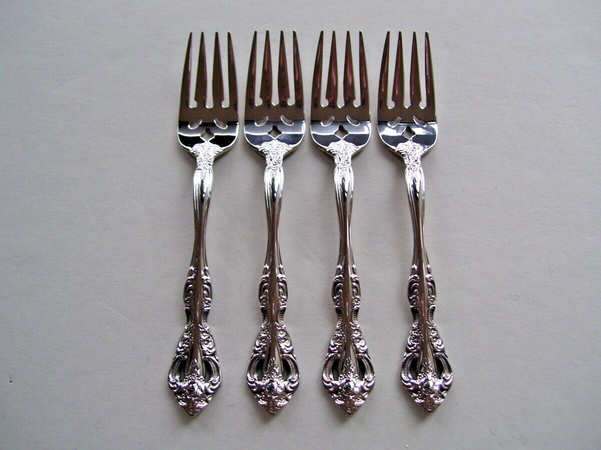 Oneida Stainless MICHELANGELO Set of 4 Salad Forks New eBay