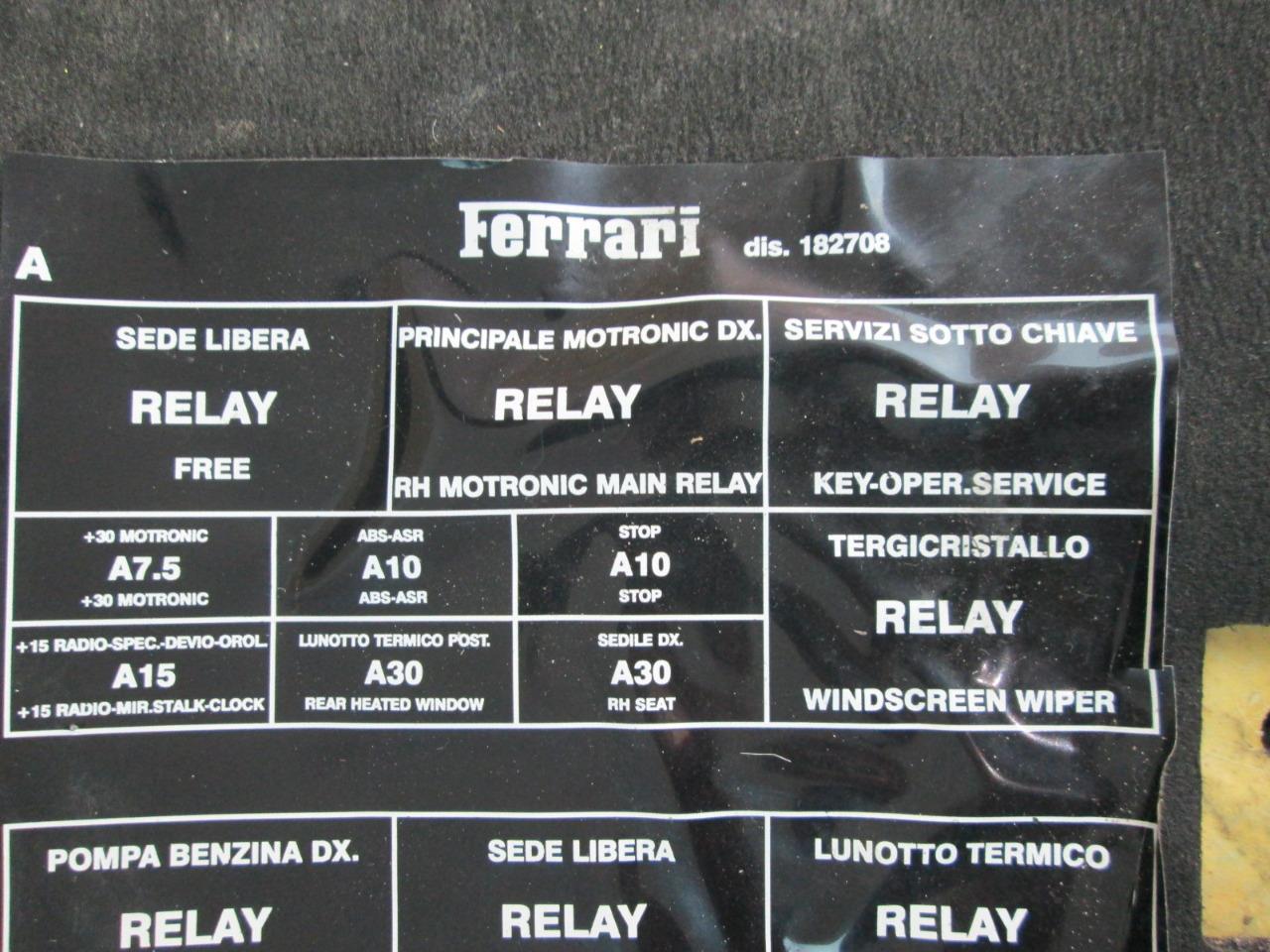 2001 Ferrari 360 Spider Right Passenger EBX Carpet Cover 65799194