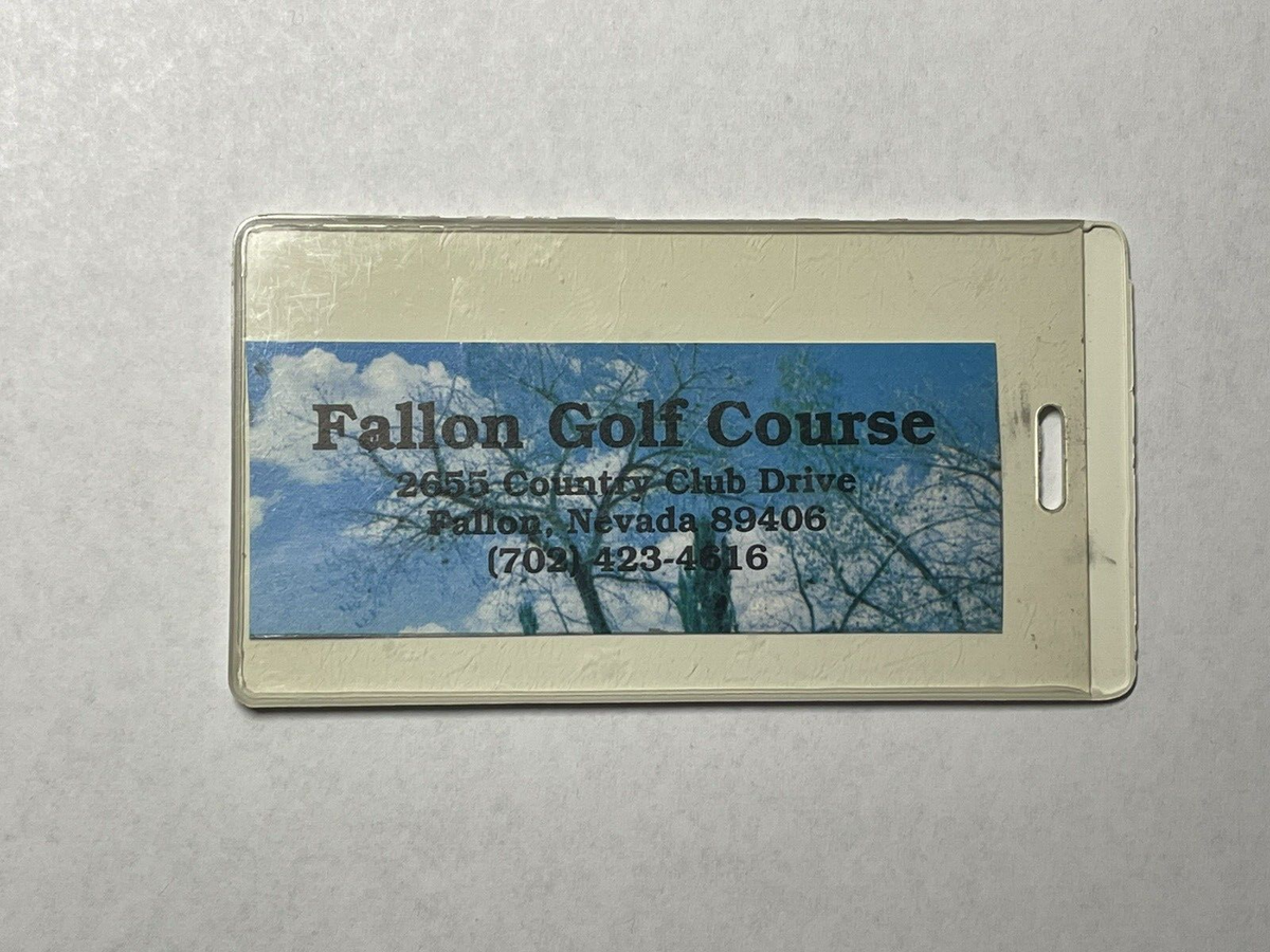 Vintage Rare Fallon Golf Course Golf Bag Tag - Fallon, Nevada - A Beauty!