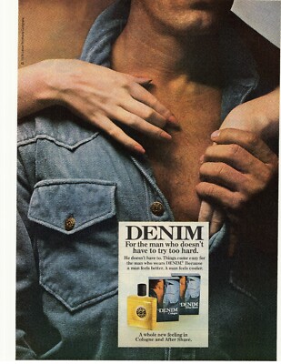 1979 Denim Cologne & After Shave Advertisement