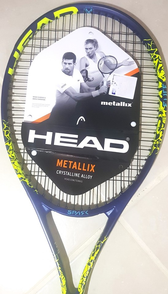 Head Spark Elite Tennis Racquet, 4 3/8 Grip, Metallix Crystalline Alloy NEW Navy eBay