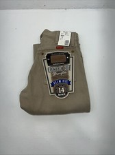 New Girls Boys Cowboy Cut Slim Fit Wrangler Tan Denim Jeans. 5x34 F-39