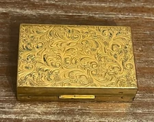 ELGIN AMERICAN Music Box Mirrored Compact PLAYS ANNIVERSARY SONG TESTED WORKING