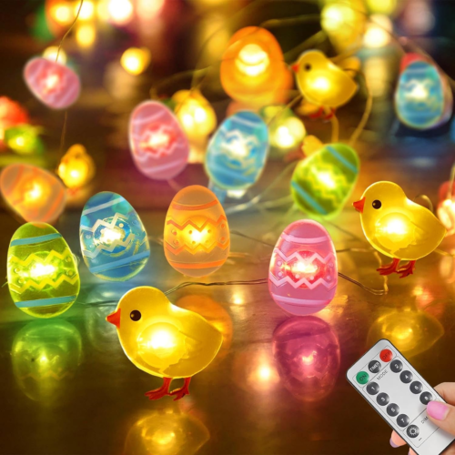 50 LED Egg Easter Lights for Easter Decorations, Battery Operated Easter String - Picture 11 of 12