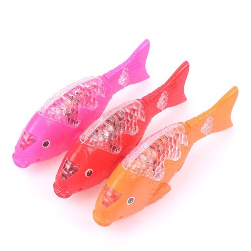 Simulation Swimming Electric Fish Toy Kids LED Lighting Music Interaction T ❤H - Bild 10 von 12