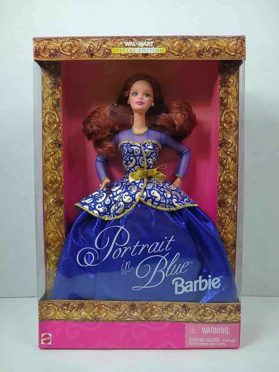 1997 Mattel Portrait In Blue Barbie Doll Collectible Wal*Mart Special Edition