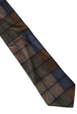 MOSA Multicolor Geometric Escher-Inspired Silk Neck Tie Necktie 58" USA Made