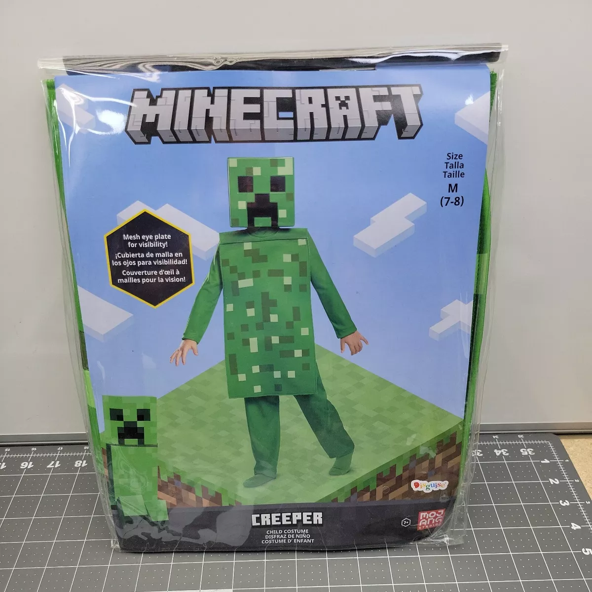 Minecraft Creeper Jumpsuit Kids Costume M 7-8