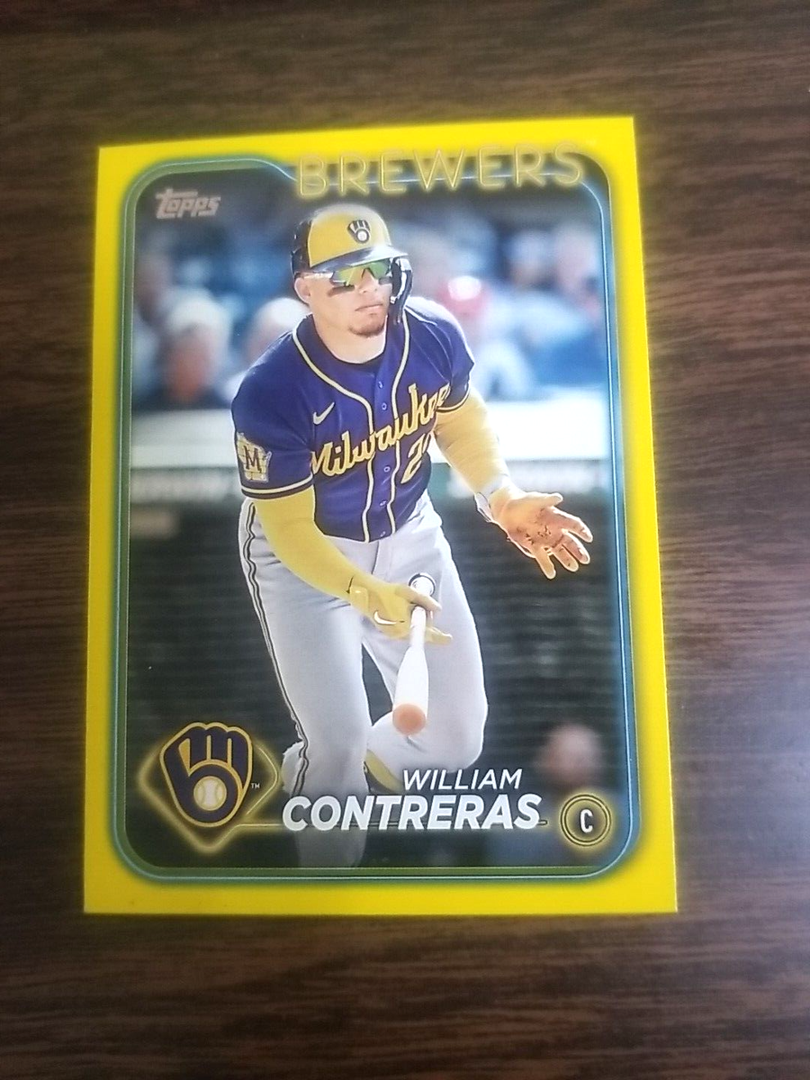 WILLIAM CONTRERAS 2024 TOPPS SERIES ONE CARD #61 BREWERS (YELLOW