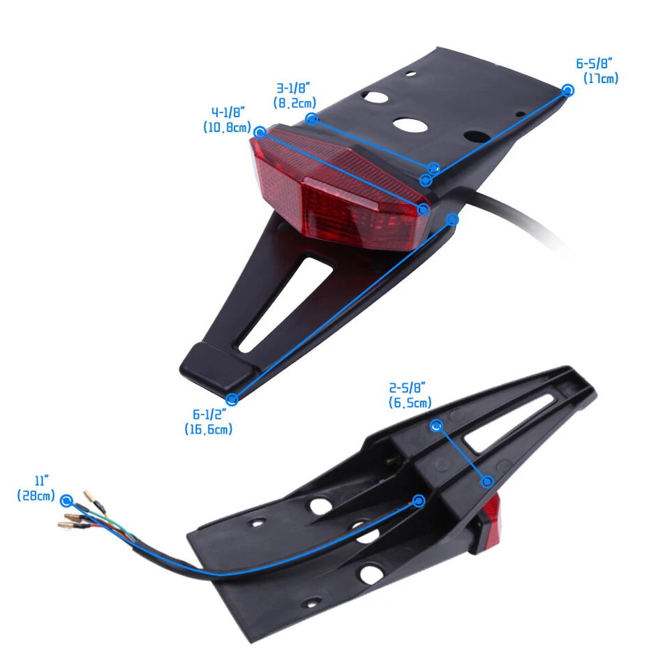 LED Motorcycle Dirt Bike Rear Fender Tail Light Turn Signals For Kawasaki KX250F - Image 4 of 4