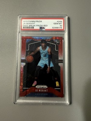 2019 Panini Prizm Ja Morant Fast Break Red /125 PSA 10