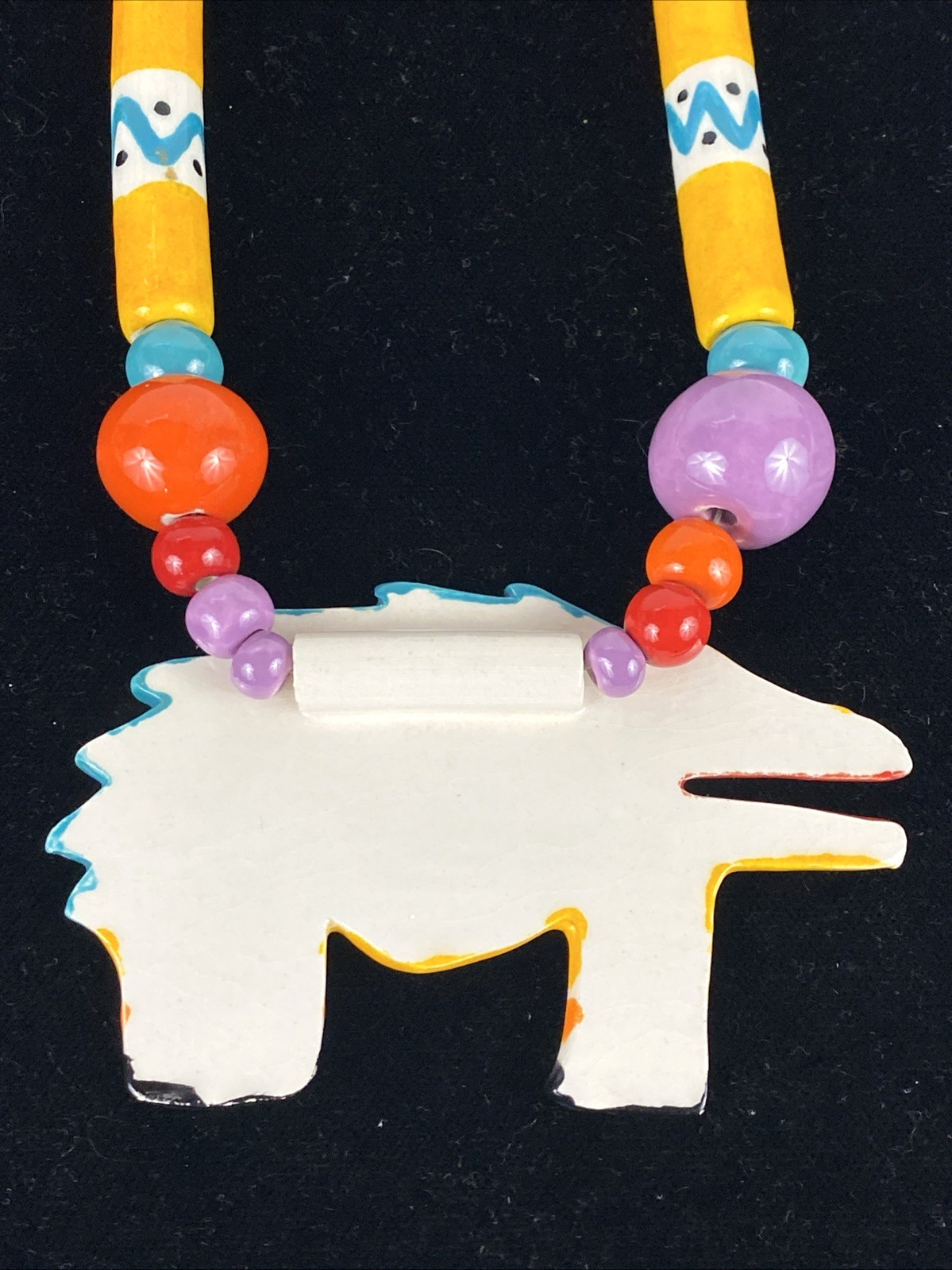 Ruby Z Candace Loheed Hand Painted Ceramic Pendan… - image 5