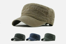 Classic Cotton Army Hat Military Cadet Patrol Style Simple Adjustable Flat Cap