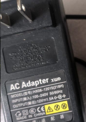 HX08-12015(218H) 12V 1.5A  Netzteiladapter Ladegerät Für Monitor Routers