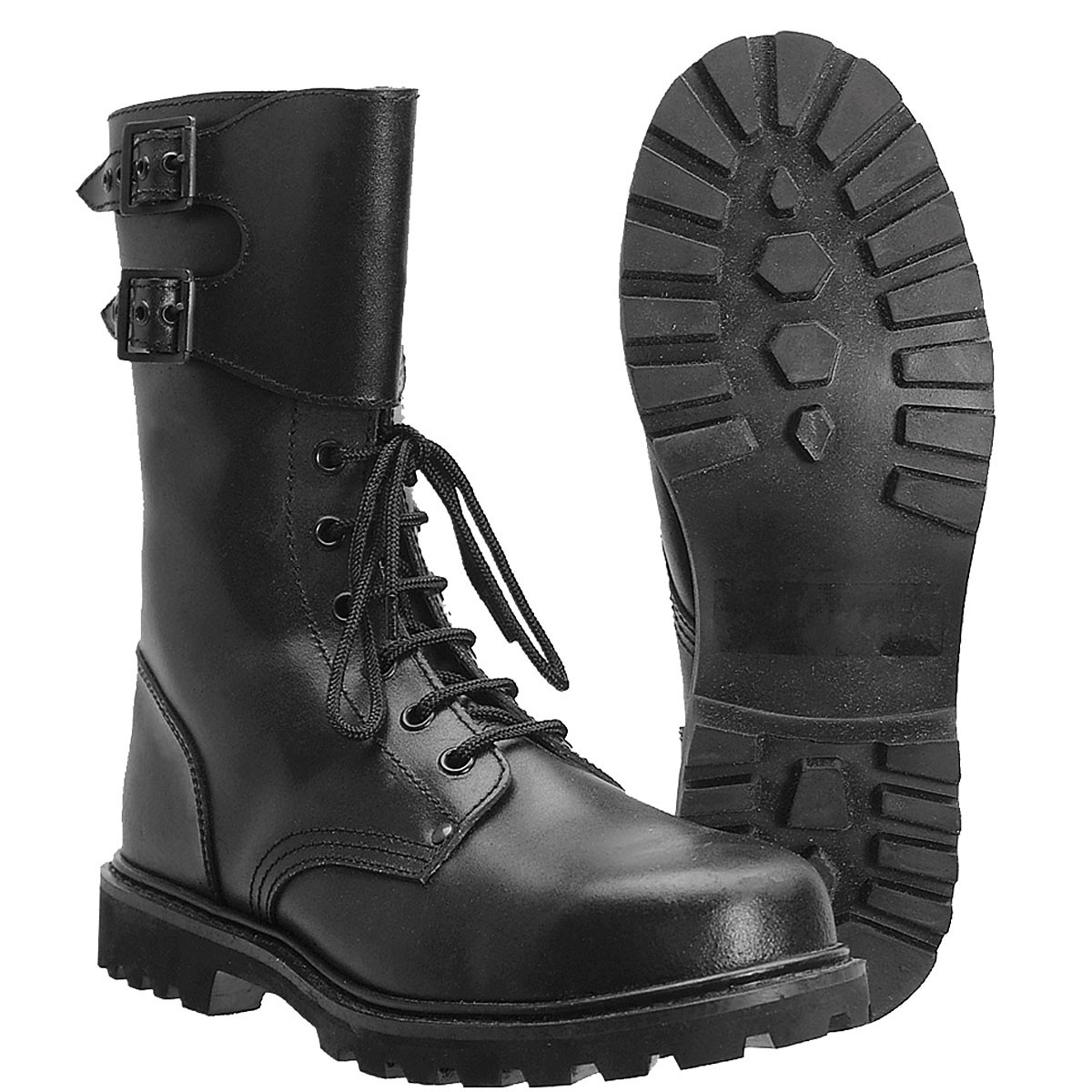 Mil-Tec Botas Francesas Militares Con Hebillas Botín High Top 36-47 Negro