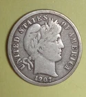 US Silver Coin 1907-D BARBER DIME