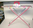 OHIO ART Vintage 20" Childs Ironing Board & Iron Set Folding Animal Print USA