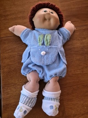 Vintage 1982 Cabbage Patch Doll Boy Red Yarn Hair Brown Eyes tooth xavier