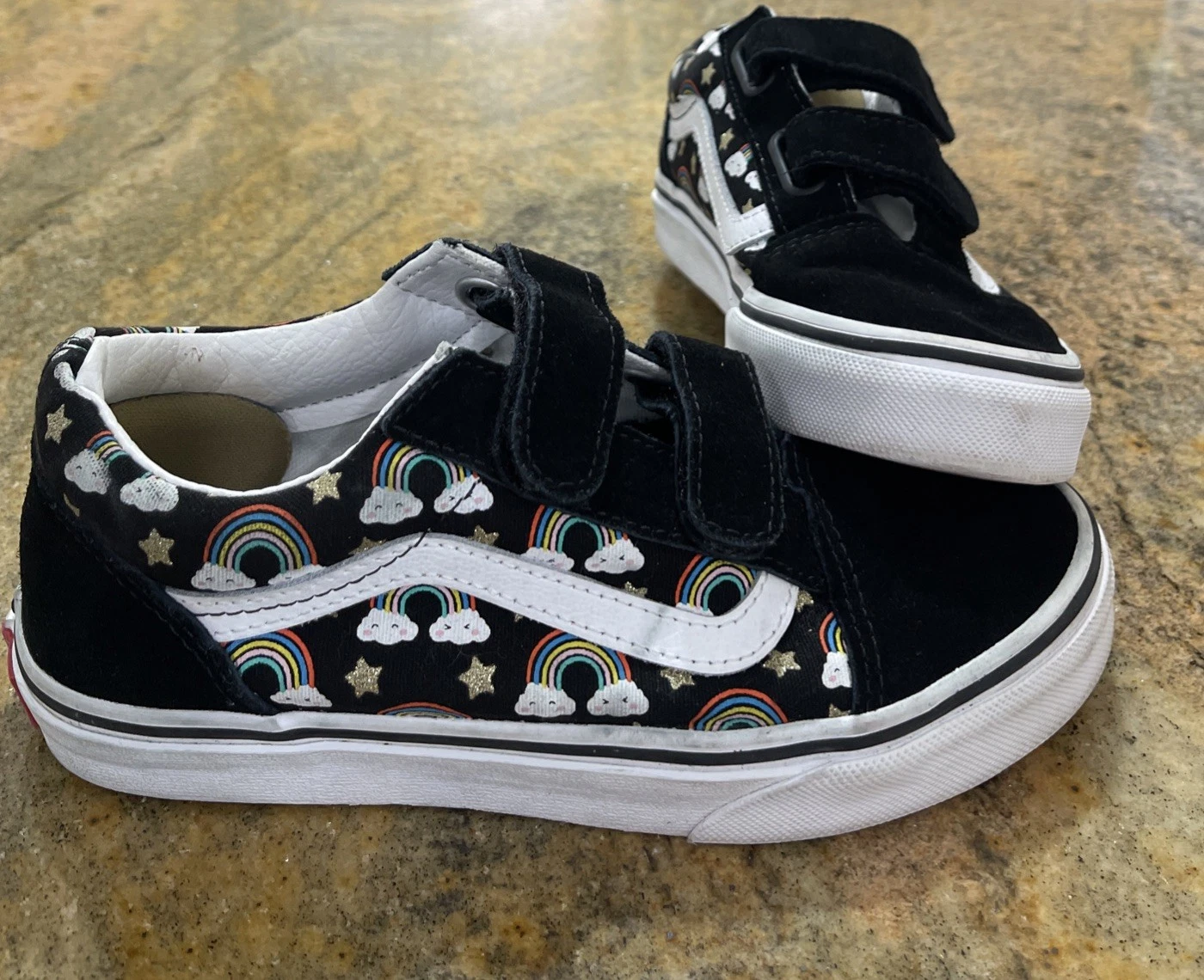 Vans Off The Wall Arcobaleno Fuori Parete Basso Ragazze Bambini Taglia 2(20Cm)
