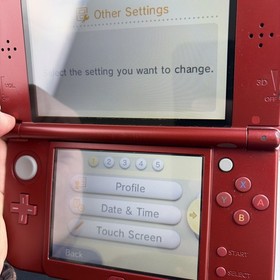 New Nintendo 3DS XL Red Console US Model - Tested! W Charger Stylus