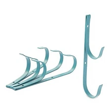  Set of 4 Pole Hanger Hooks for Pool Supplies, Lightweight Garden Tools (Blue) 
