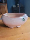 Vintage Frankoma 234 Abstract Egg Footed  Planter  Brown Satin 35th Anniversary