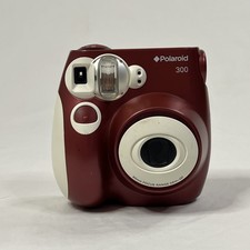 Polaroid 300 Mini Instant Film Camera Red Cream Maroon 60mm Focus Range