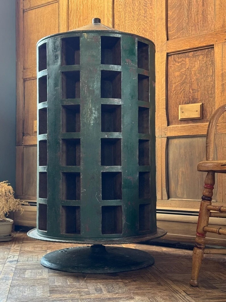 Armário de peças rotativas antigas, armário de classificação, display giratório de bancada - Imagem 2 de 4