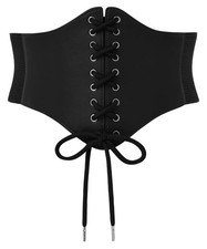 Corset Belt for Women Renaissance Pirate Corset Black L