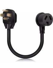 WELLUCK 1.5FT 3 Prong to 4 Prong Dryer Adapter, 3 to 4 Prong Dryer Plug Adapter,