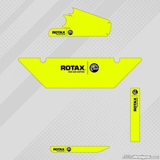 FLUORESZIEREND GELB DD2 EUROPÄISCHER STIL ROTAX KÜHLER AUFKLEBER KIT - KARTING