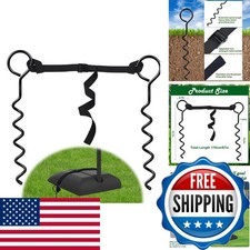 Wenfan 1 Set High Wind Basketball Goal Anchor Tie Down Kit Adjustable Strap