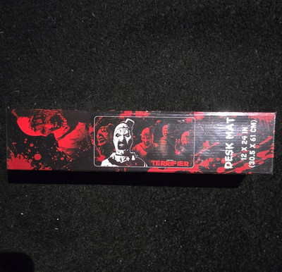 Goodie Two Sleeves Terrifier Pictorial Desk Mat 12 x 24 in Black/Red