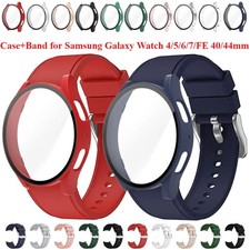 Case Silicone Band for Samsung Galaxy Watch 4/5/6/7/FE 40/44mm Screen Protector