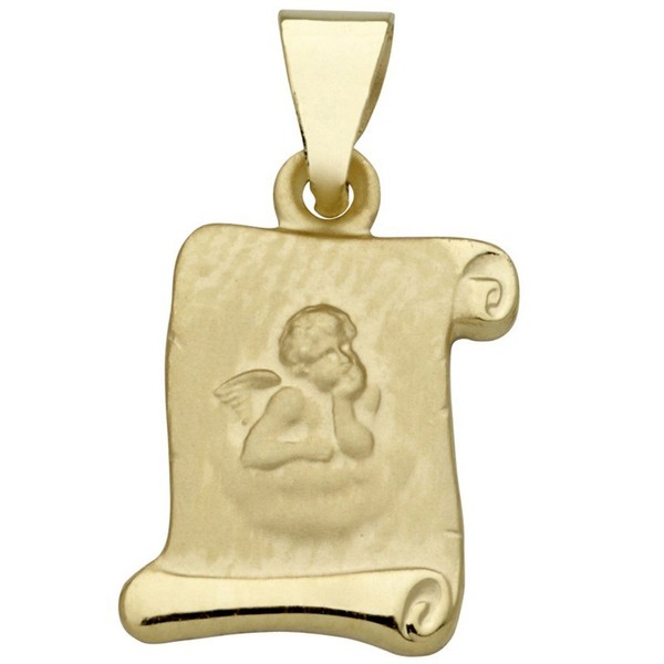 Basic Gold EN15 Kinder AnhäNger Kinderschmuck Schutzengel 14 Karat (585) Gold-image