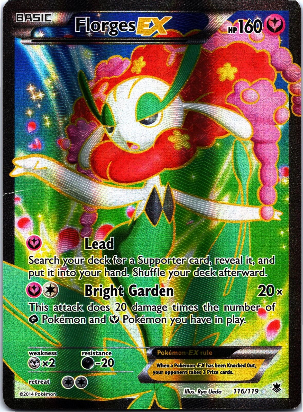 FLORGES EX 116/119 Ultra Rare Phantom Forces Pokemon Holo Moderately Played