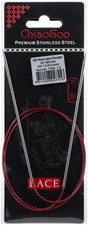 ChiaoGoo Red Lace Stainless Circular Knitting Needles 32"-Size 1.5/2.5mm
