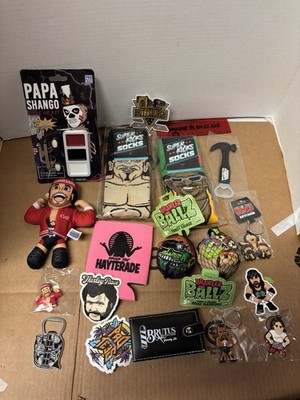 Pro Wrestling Crate Random Lot Sock Key Chain Micro Brawler Sticker