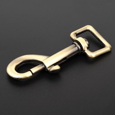 Country Brook Design  3/4 Inch Brushed Brass Swivel Snap Hooks, 50 Pack