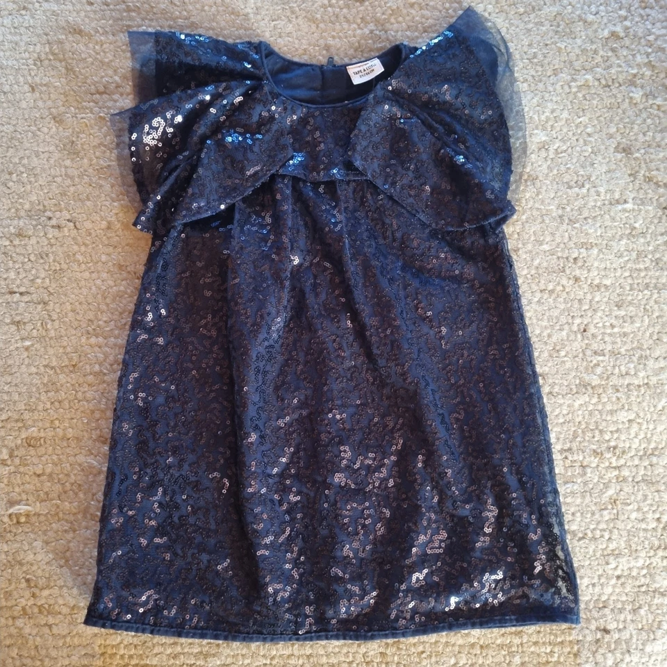 NEU Französiches Designer Kleid f. kleine Mädchen Gr. 86/92 dunkelblau festlich  - Bild 1 von 3