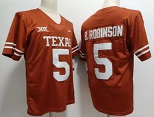 Camiseta 2 Colores Bijan Robinson #5 Texas Longhorns Toda Cosida